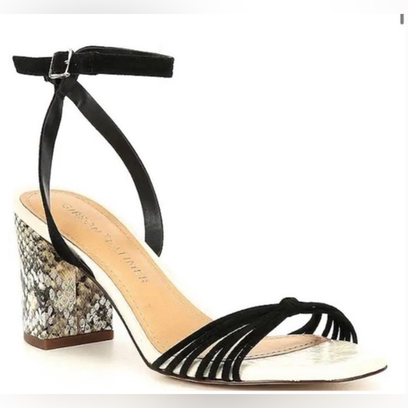 GIBSON LATIMER SNAKE PRINT HEELS - Picture 1 of 4